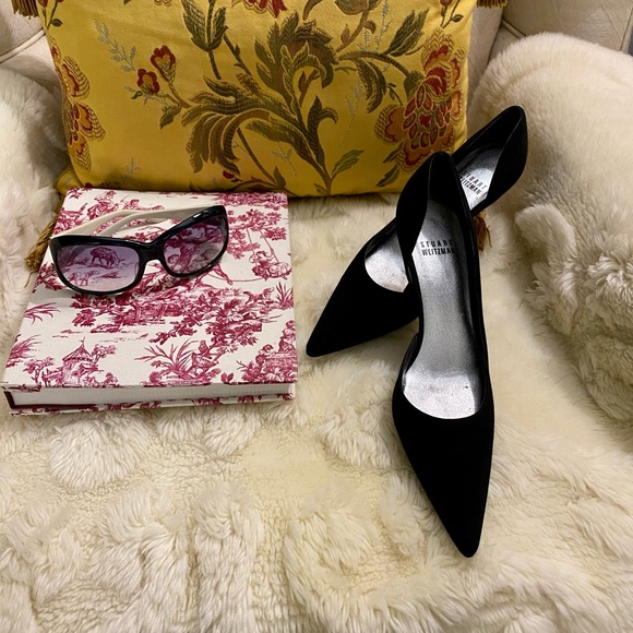 🌸 STUART WEITZMAN BLACK HEELS - Picture 1 of 15